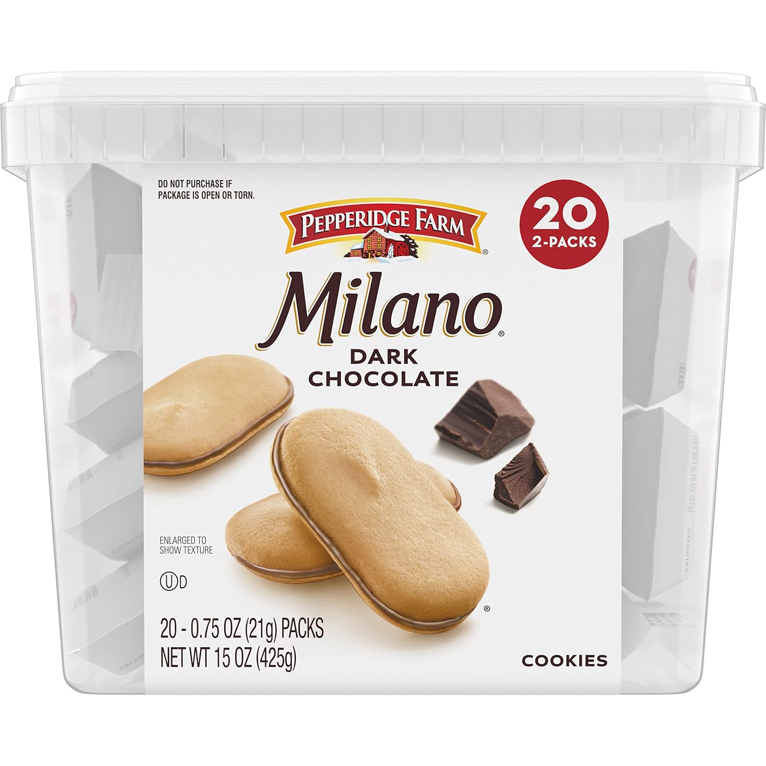 Pepperidge_Farm_Milano_Cookies,_Dark_Chocolate,_20_Packs,_2_Cookies_per_Pack