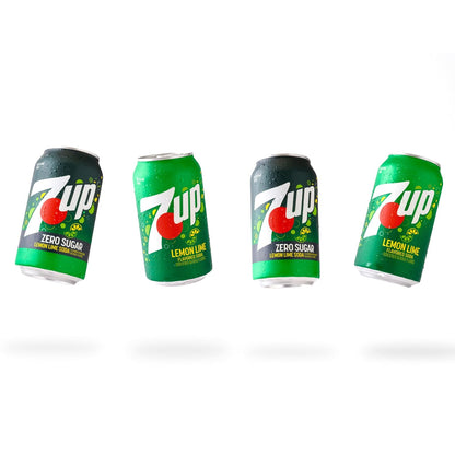 7UP Zero Sugar Soda, 12-Pack Cans – Office Break Room Refreshment for Afternoon Focus
