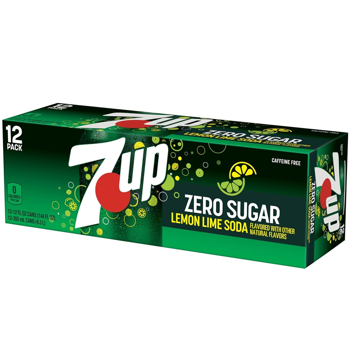 7UP Zero Sugar Soda, 12-Pack Cans – Office Break Room Refreshment for Afternoon Focus