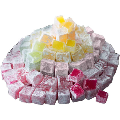 Cerez Pazari Lokum Trio Flavors – Halal and Gluten-Free Wind-Down Dessert, No Artificial Colors or Preservatives Snack