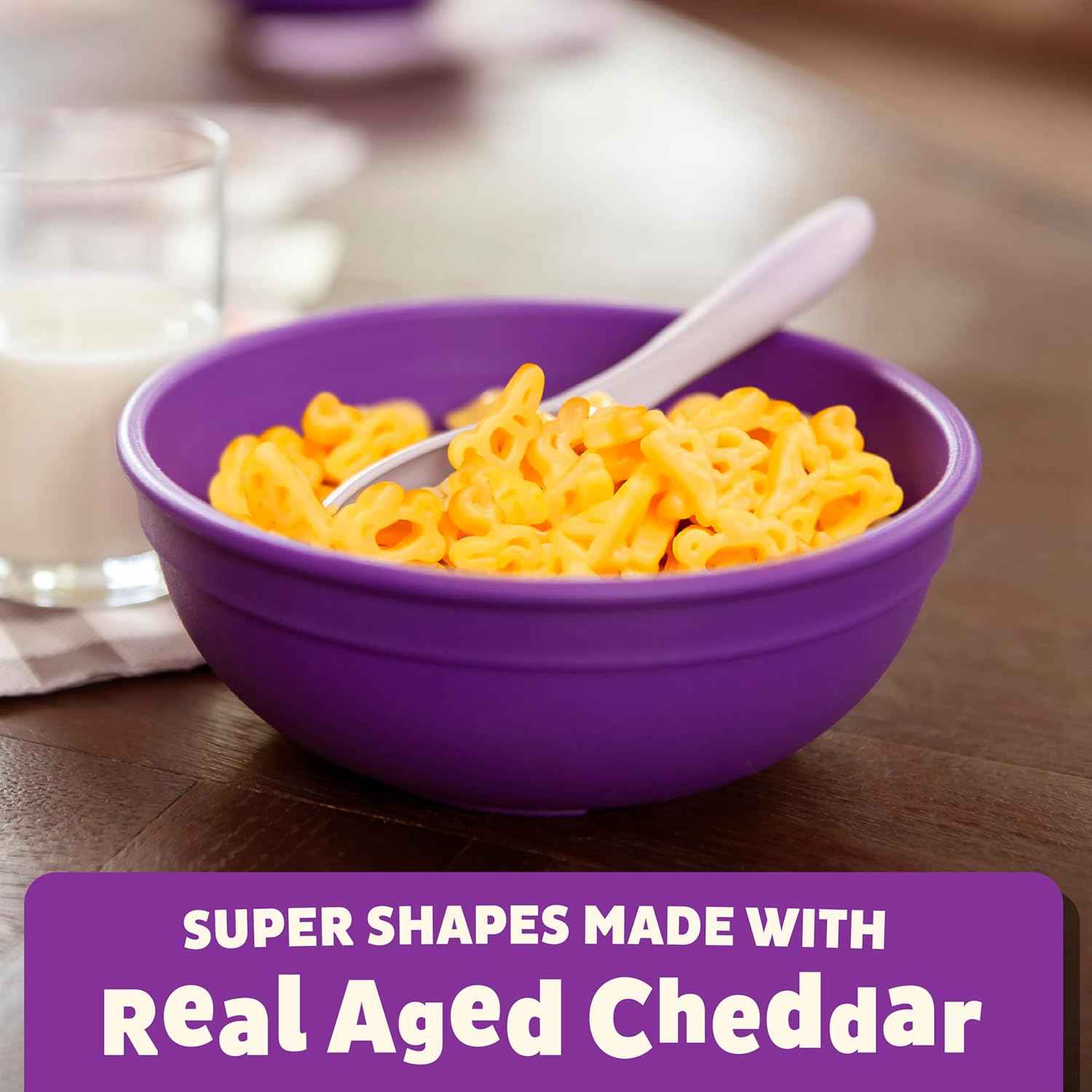 Annie's Super Mac with Fun Shapes – Kid-Approved Lunchbox Add-In for School Thermos and Bento, Organic Pasta and Aged Cheddar, Single Serve 6 oz