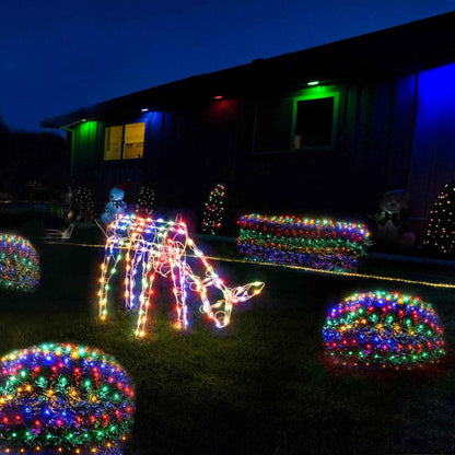 WBao Solar Christmas Net Lights – Thoughtful Holiday Gift for Homeowners Who Love Easy Decorating