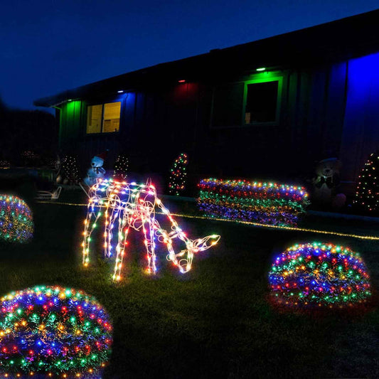 WBao Solar Christmas Net Lights – Thoughtful Holiday Gift for Homeowners Who Love Easy Decorating