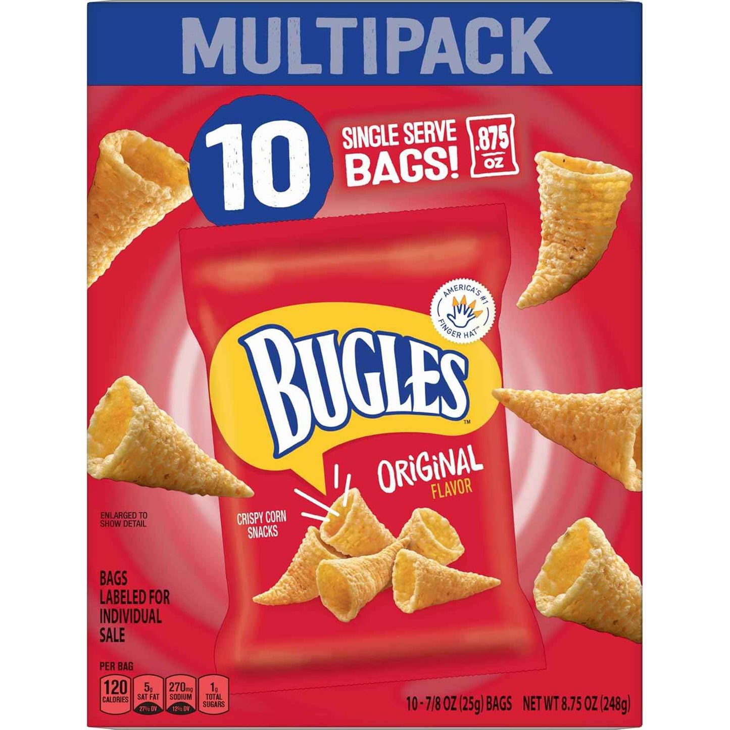 Bugles Original Crispy Corn Snacks – Nostalgic Care Package Snack for College Students, Military, and Long-Distance Loved Ones