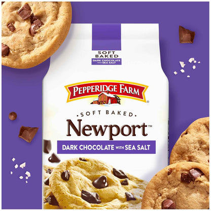 Pepperidge Farm Soft Baked Newport Dark Chocolate Cookies with Sea Salt – Curated Snack Gift Basket for Her