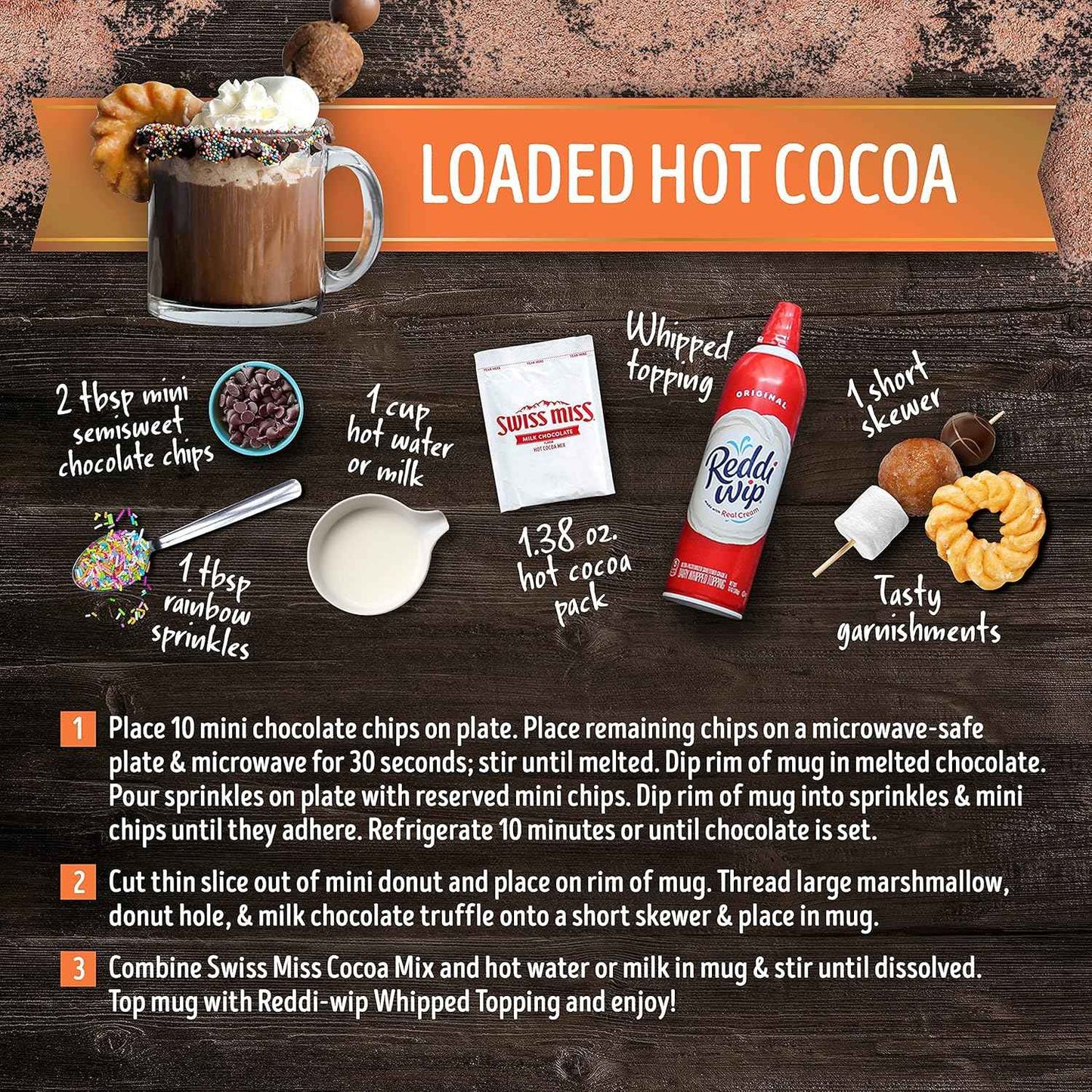 Swiss Miss Salted Caramel Cocoa Mix – Easy Travel Cocoa for Camping Trips and Outdoor Fall Evenings, 1.38 oz Envelopes, 8-Count