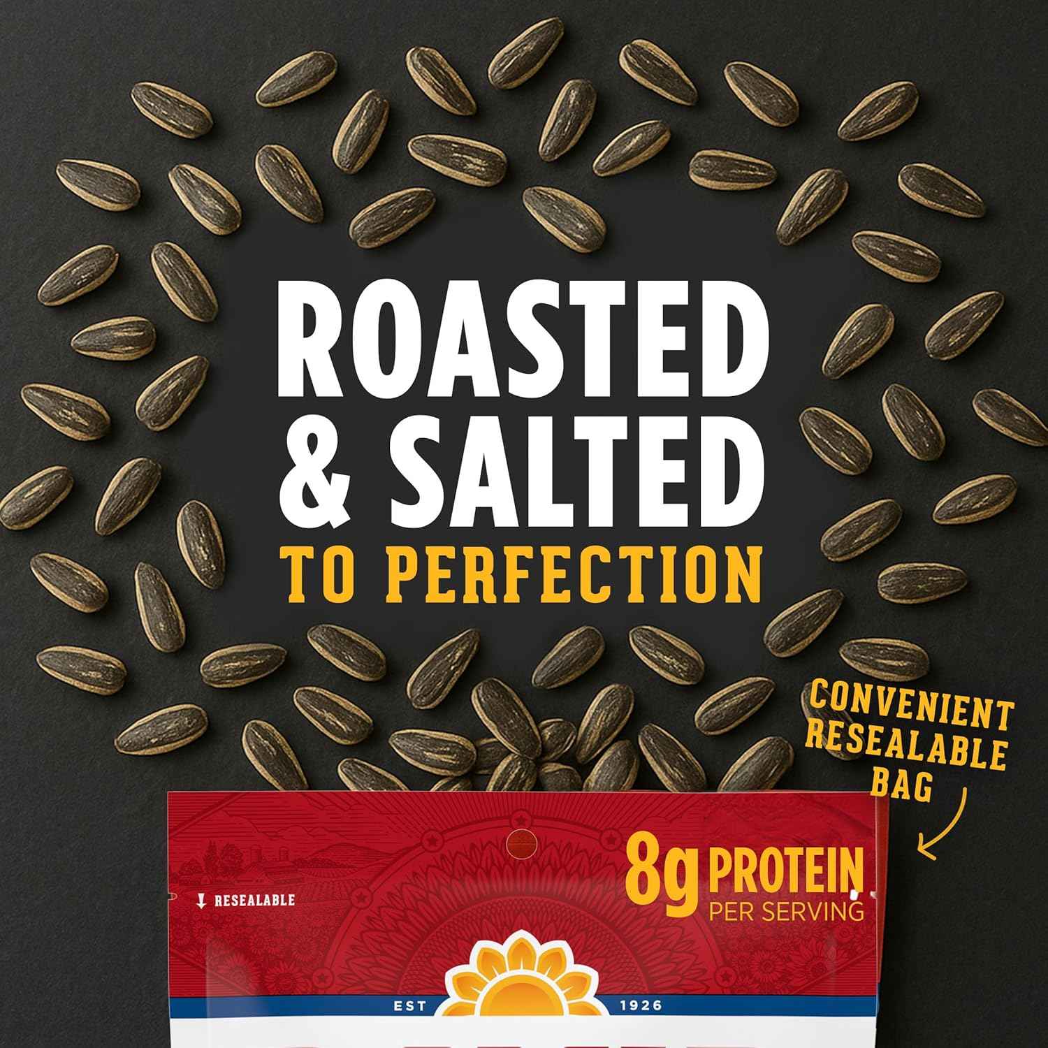 DAVID Jumbo Sunflower Seeds Original 16 oz – 2g Fiber Roasted Snack for Balanced Lifestyle and Gym Bag Fuel