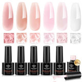 modelones Builder Gel Nail Polish Set – Thoughtful Birthday Gift for Her, All-in-One At-Home Gel Manicure Kit