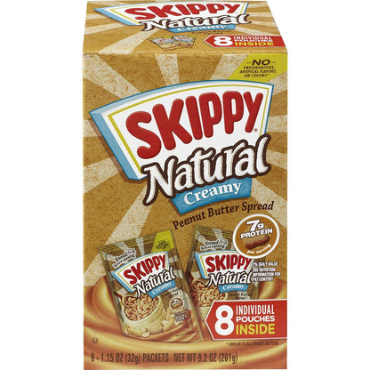 8 individual 1.15 oz squeeze pouches for grab-and-go convenience