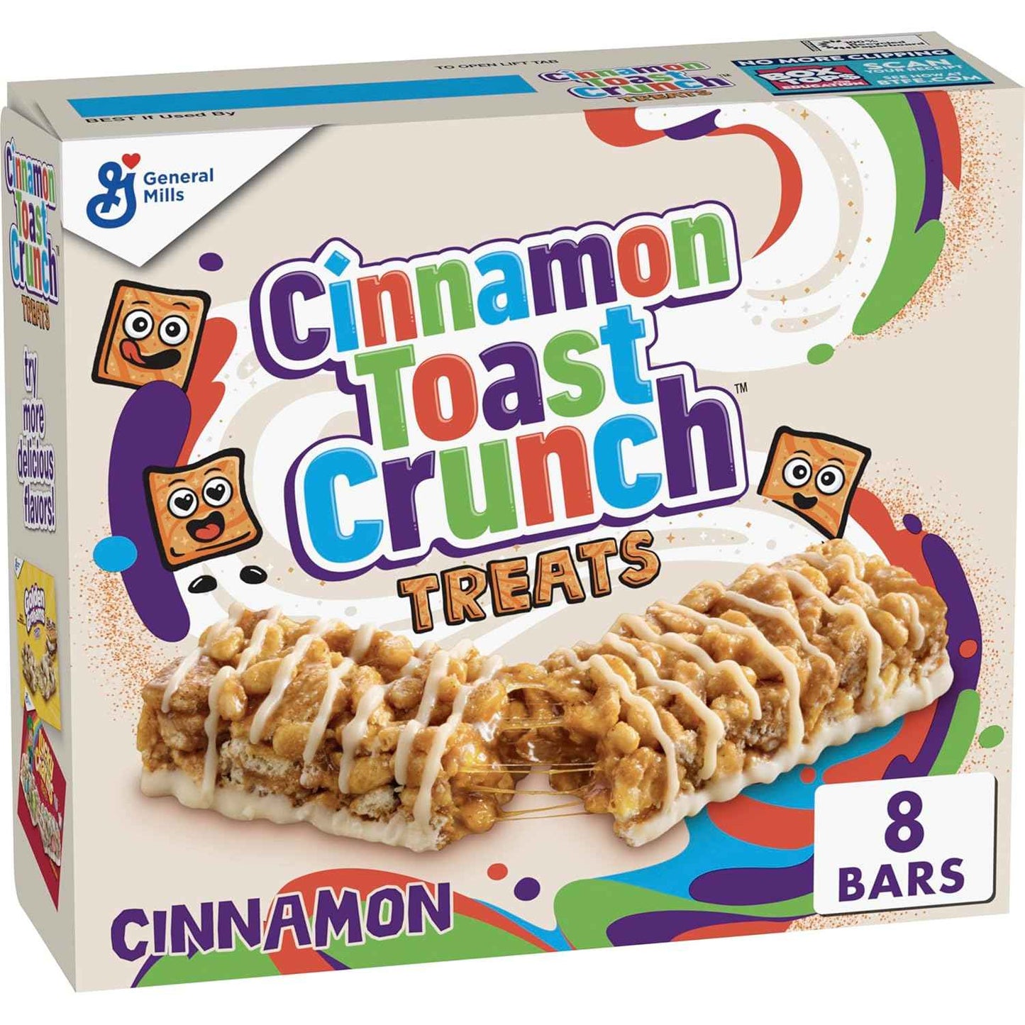 Cinnamon Toast Crunch Cereal Treat Bars, Snack Bars, 8 Ct, 6.8 oz – Work Bag Snack for Commuters and Busy Professionals