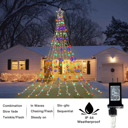 Brightown Star Fairy Lights – Living Room Holiday Centerpiece, 13" Topper Star and 8 Ambient Lighting Modes