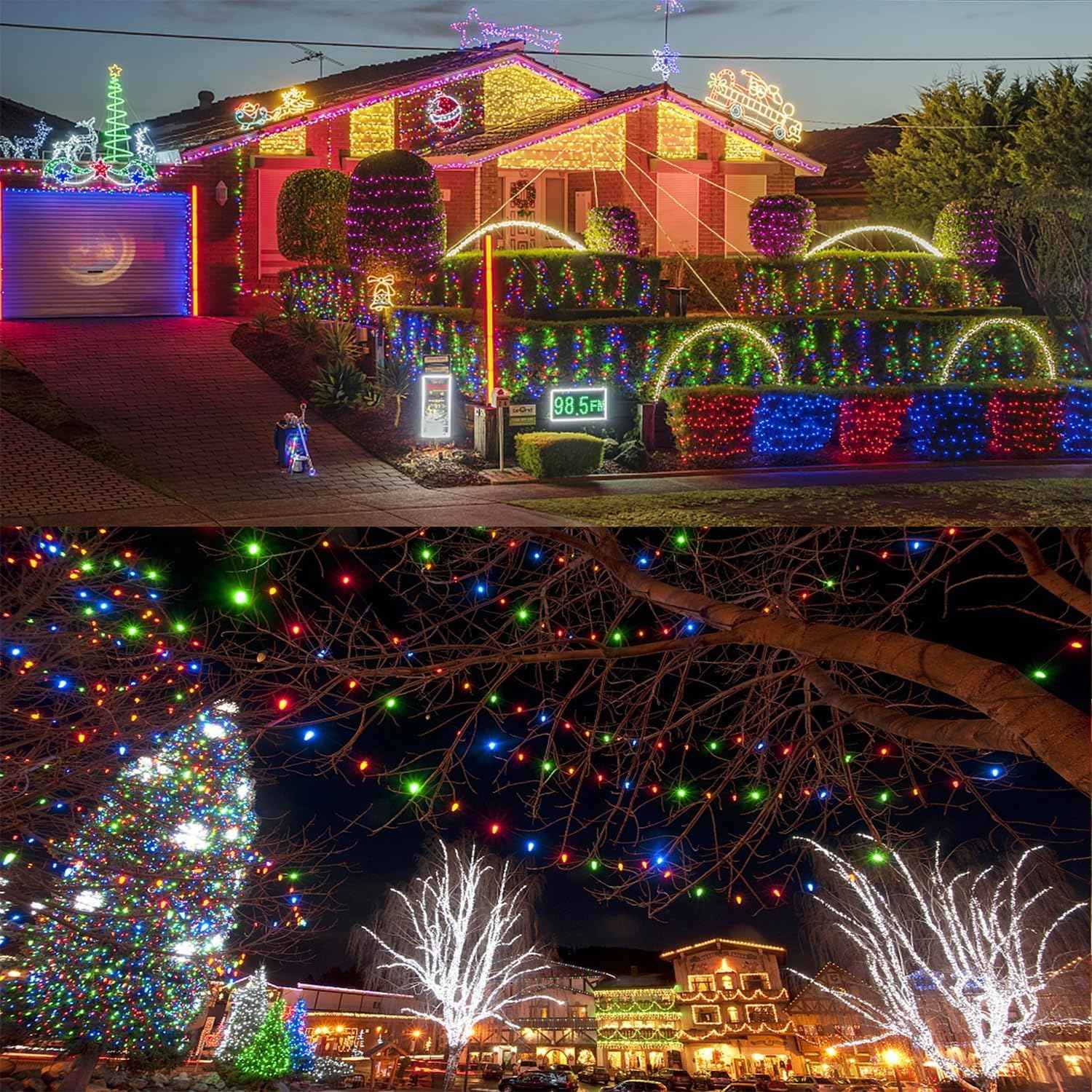 WATERGLIDE 1000 LED Outdoor String Lights 328ft – Waterproof Patio, Pergola & Garden Decor with 8 Modes
