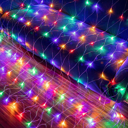 AWQ 200 LED Net Mesh Lights 9.8ft x 6.6ft UL 588 Certified 30V Low Voltage for Kids and Pets