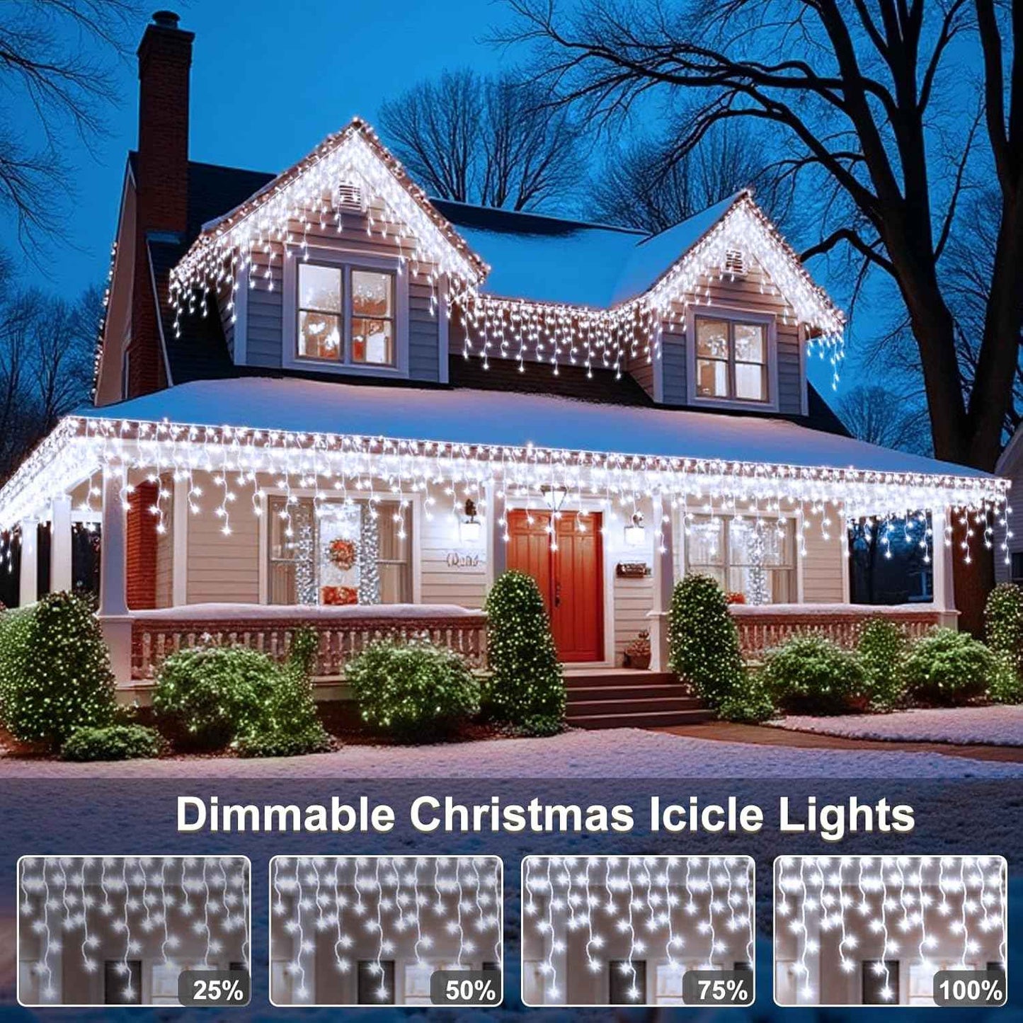 echosari 300 LED Curtain Lights – Bedroom Decor Glow with Warm White or Cool White Tone