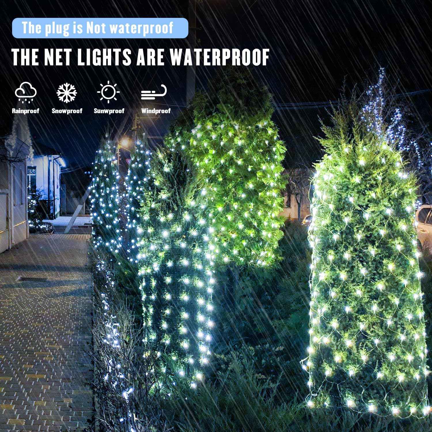 JMEXSUSS 360 LED Net Lights – Cozy Bedroom and Living Room Decor with 8 Dimmable Modes