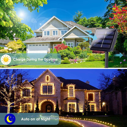 Luminex Solar String Lights – Living Room and Reading Nook Aesthetic, Warm White Ambient Copper Lights