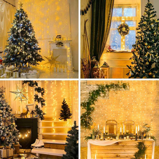 suddus Curtain Lights Birthday Gift for Her – 200 LED Warm White Bedroom Decor with Remote and Timer