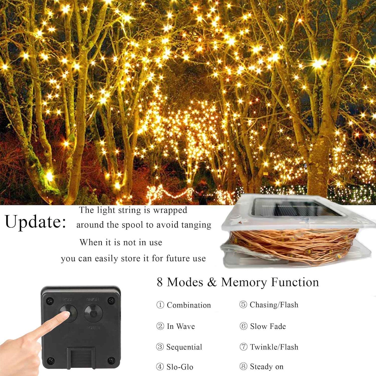 Joomer Solar Fairy Lights – Child-Safe Nursery String Lights with No Flame and Auto On/Off Sensor