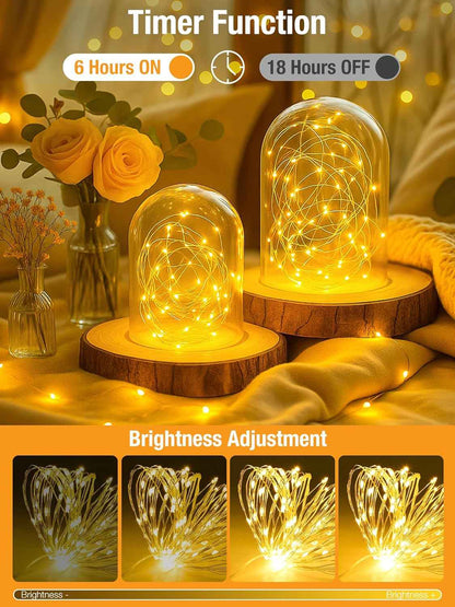btfarm Fairy Lights – Patio and Balcony Decor with USB or Battery Power, Waterproof Wire
