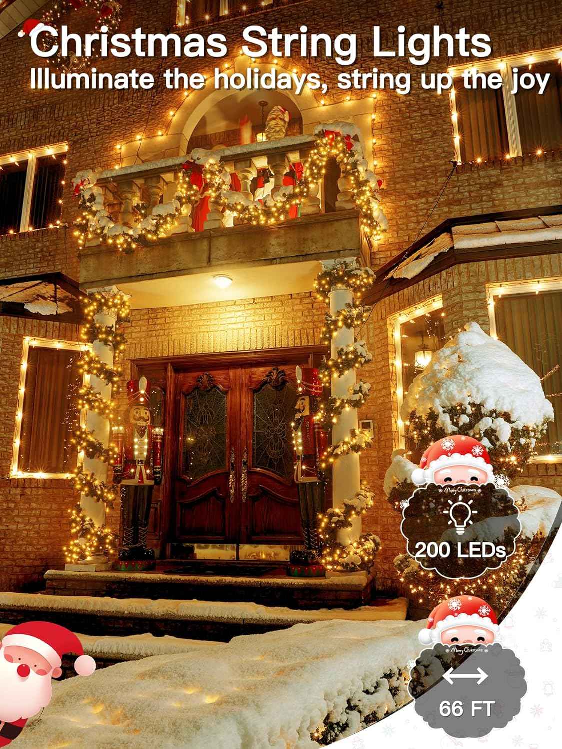 Auseinly Fairy Lights 66ft with 8 Modes and Dimmer – Birthday Gift for Her, Romantic Valentines Home Decor, Warm White Twinkle Lights
