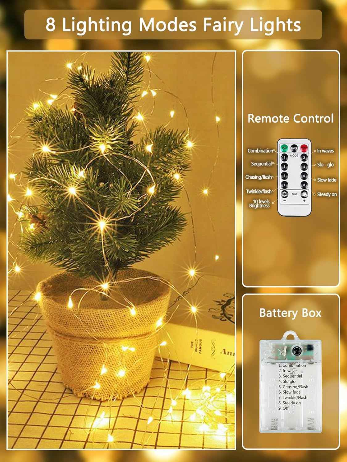 Avaspark Waterproof Fairy Lights 3-Pack 78FT – Patio String Lights for Evening Dining, Garden Pathway, and Backyard Gatherings