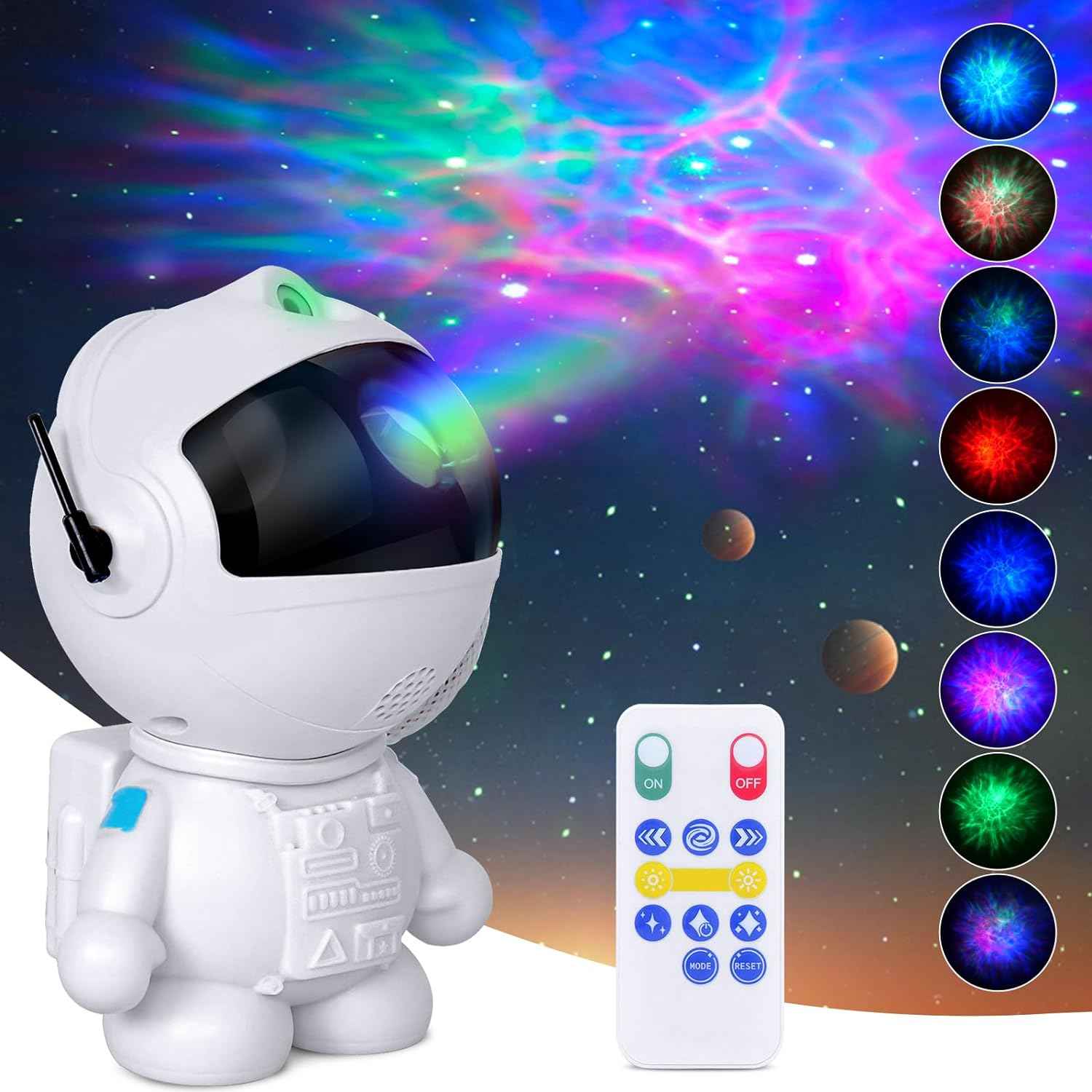 Stellarvue Astronaut Galaxy Projector – Calming Bath Time Companion, Dimmable Nebula Light for Stress Relief and Wind-Down Ritual