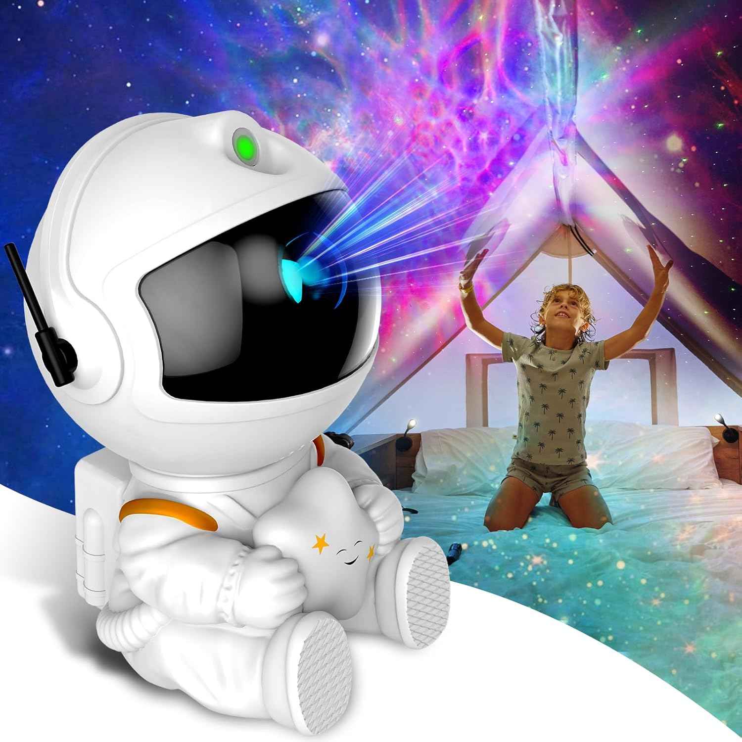 [Brand Name] Astronaut Galaxy Projector – Calming Meditation Corner Light, Star Nebula Sleep Aid with Timer