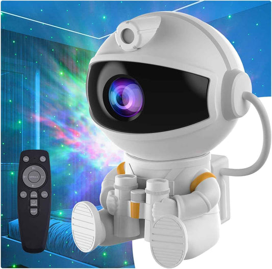 Astronaut Galaxy Night Light – Calming Star Projector for Bedtime Wind-Down Routine, 8 Nebula Modes for Relaxation & Sleep