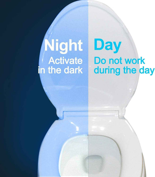 ZEZHOU Toilet Night Light 2 Pack – Fall Prevention Motion Sensor Light for Elderly Seniors, Nighttime Bathroom Safety for Aging Parents