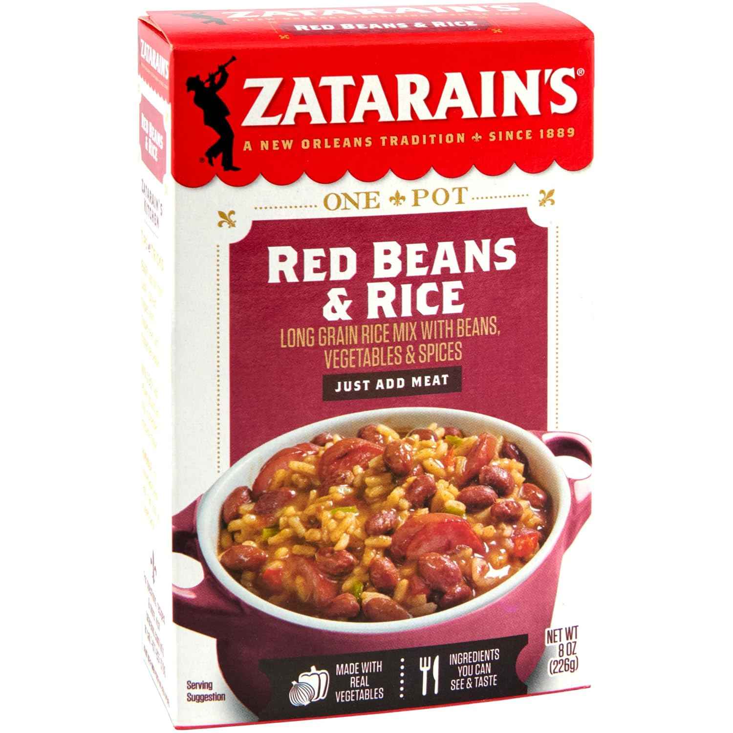 Zatarain's Red Beans & Rice, 8 oz — Shelf-Stable Camp Stove Dinner for the Trail