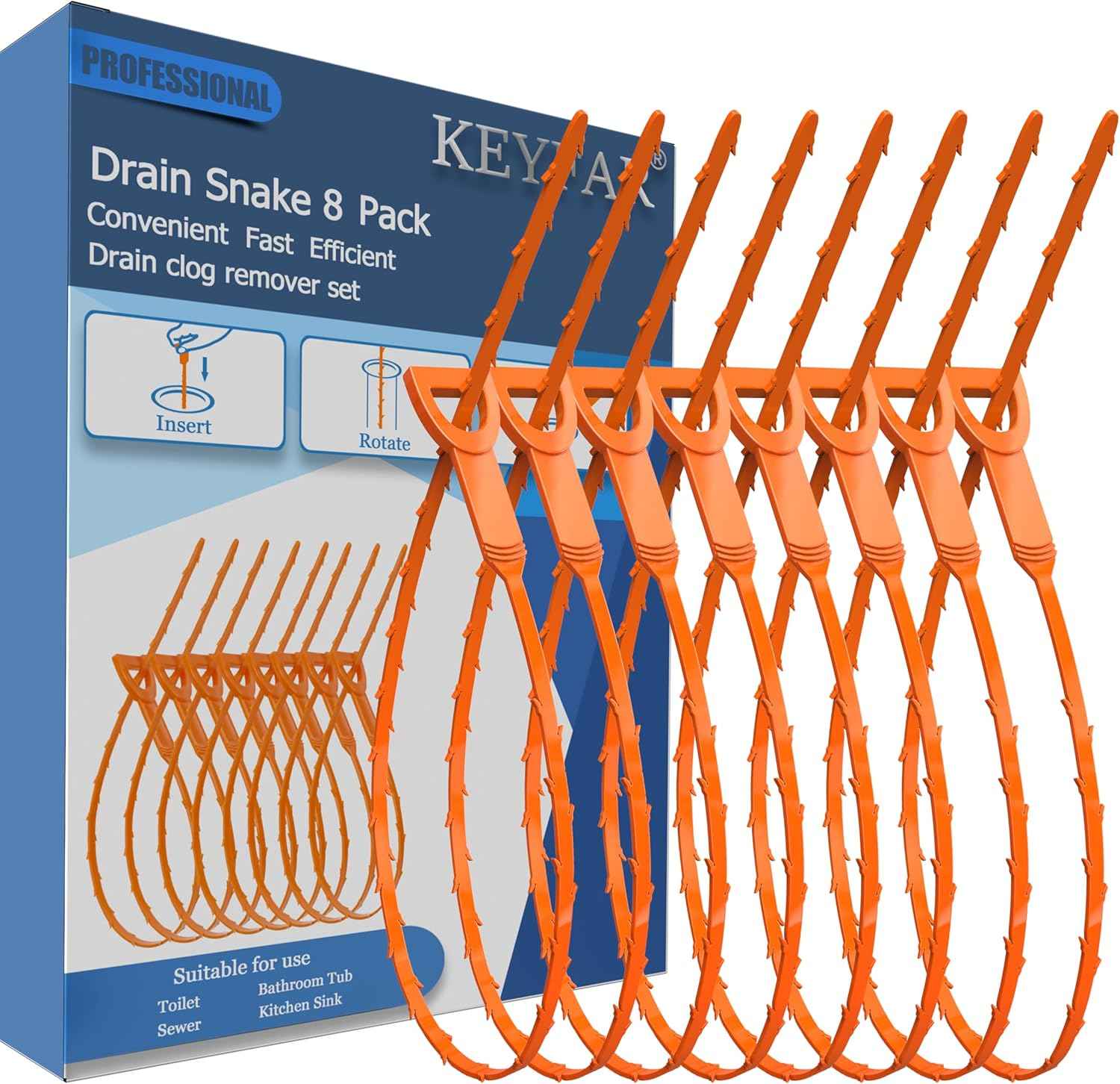 Drain Snake – 25 Inch Bathroom Accessory for Clean and Tidy Sink Spaces