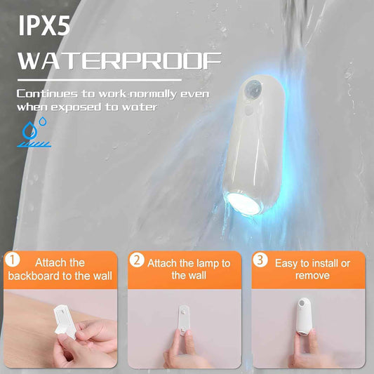 Motion Sensor Toilet Night Light – Fall Prevention Nightlight for Hallway and Stairs, Rechargeable