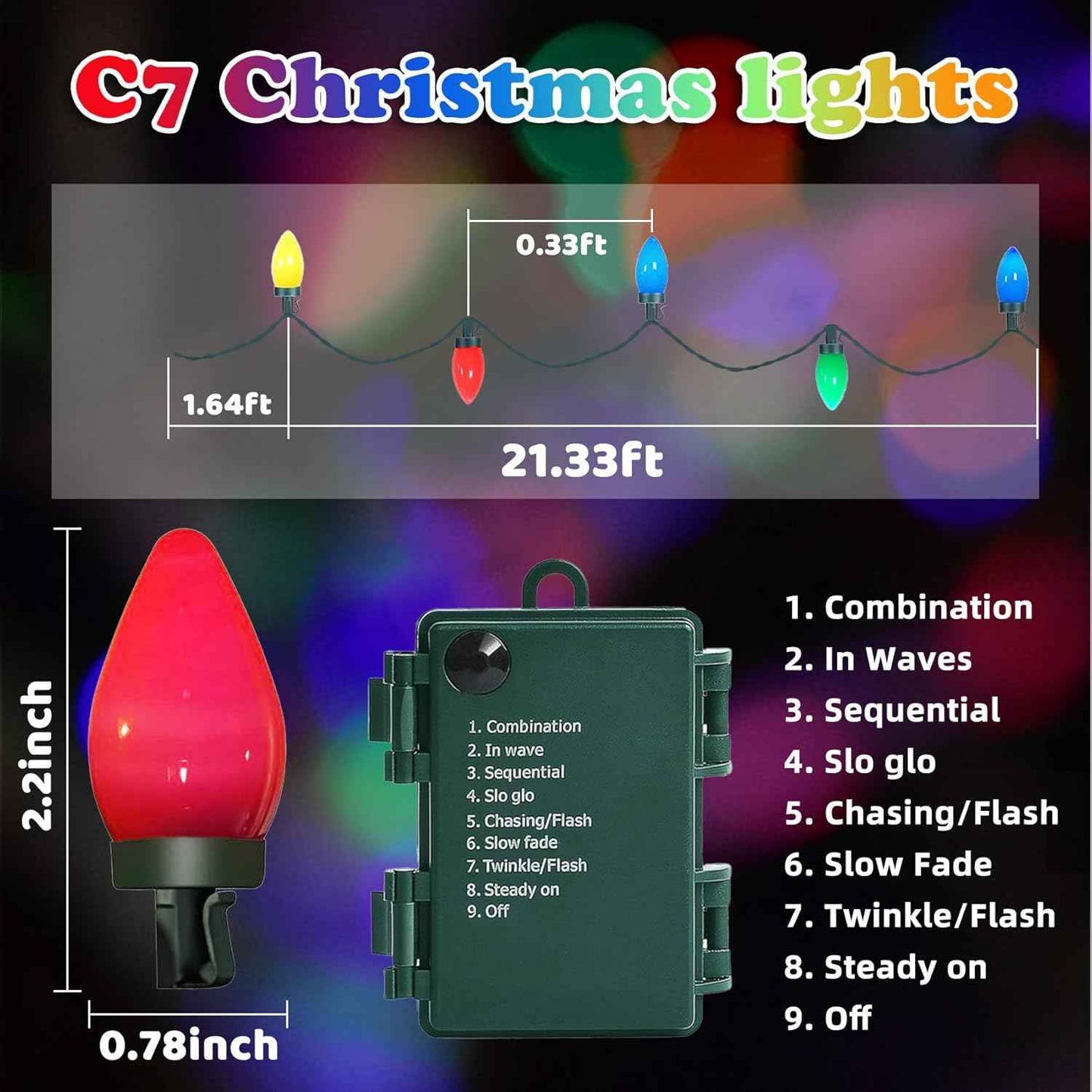 Lumifye C7 LED String – Minimalist Window Frame Lighting, One Strand Clean Cordless Setup with Timer