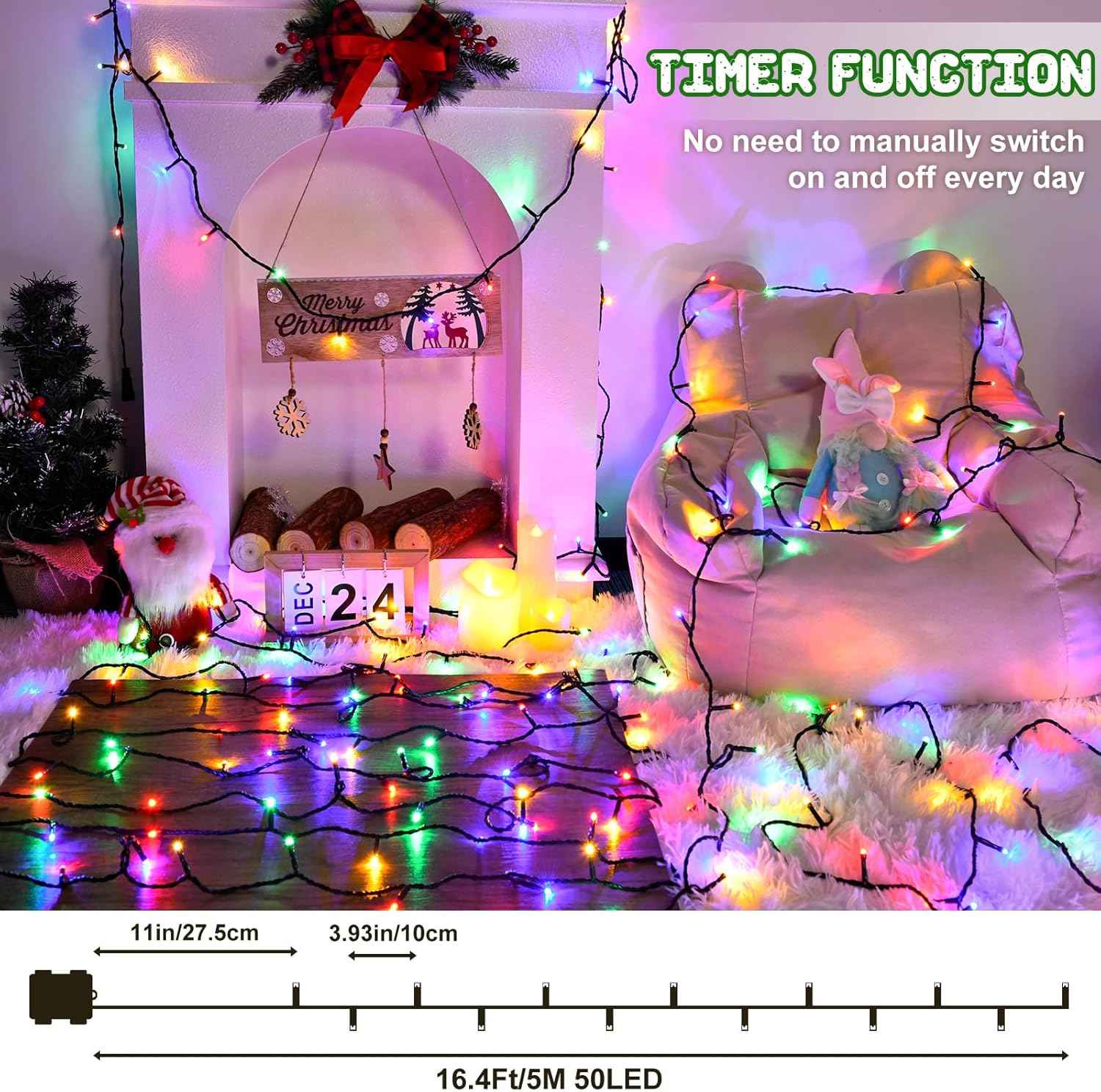 Lumabelle Minimalist String Lights – Clean Warm White Glow for Intentional Spaces, 2-Pack
