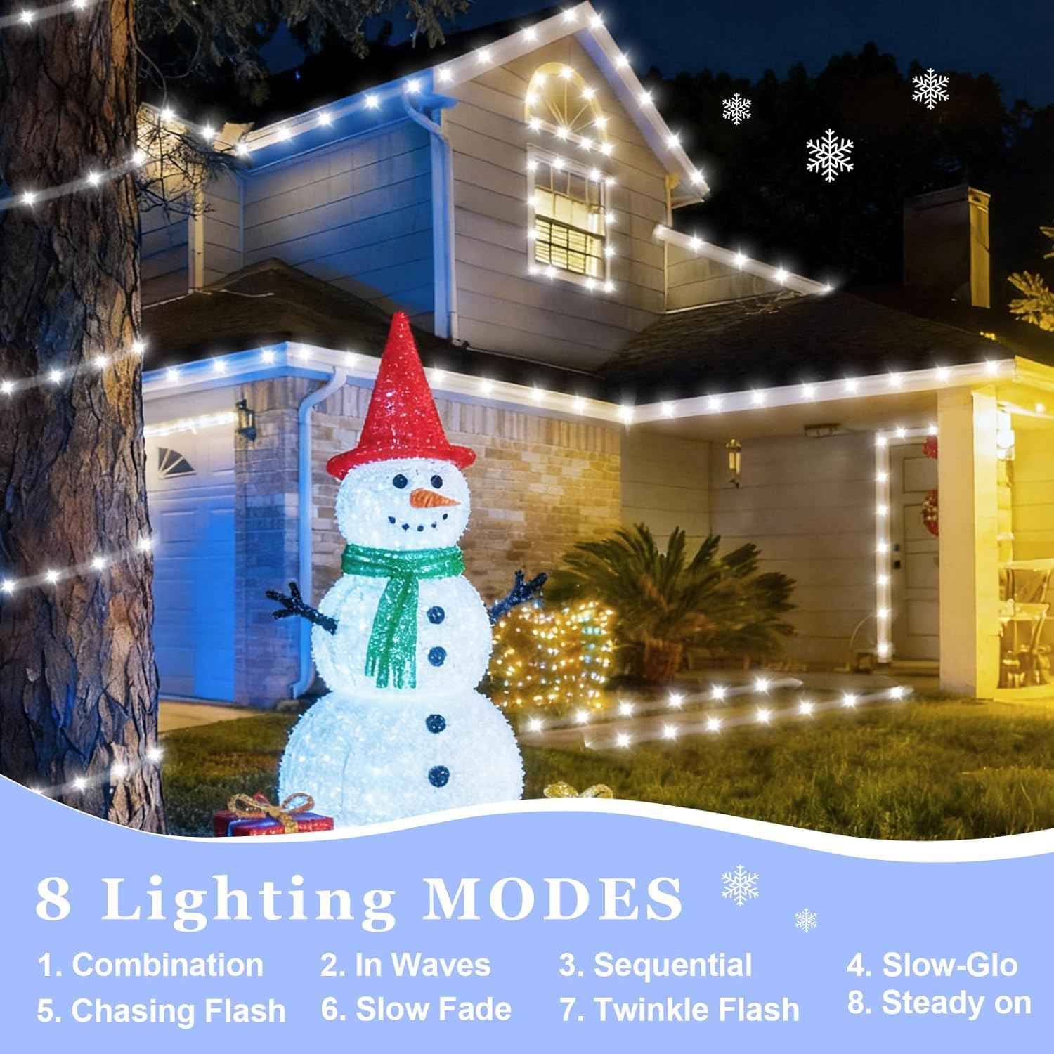QITONG Solar Rope Lights – 66ft Cozy Bedroom and Living Room Decor Ambient Lighting, 8 Modes