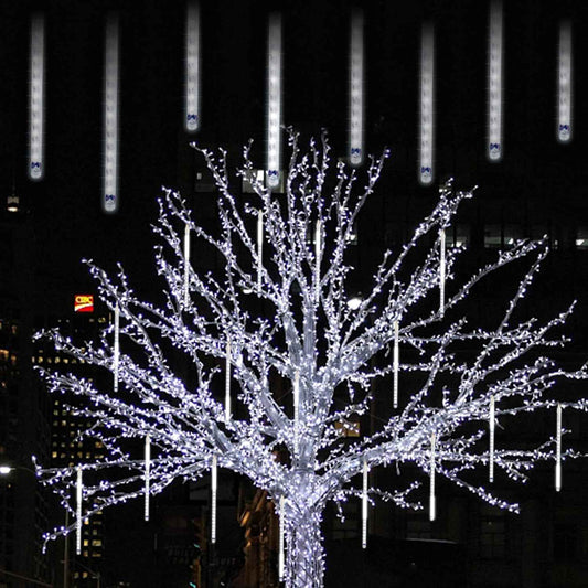 LJLNION Meteor Shower Lights – Weatherproof Patio and Pergola String Lights, IP65 Snow Falling 8 Tube LED Set