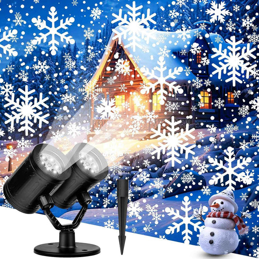 LUMIORA WinterGlow Snowflake Projector – Flameless Smokeless Holiday Lighting, Safe Around Kids and Pets
