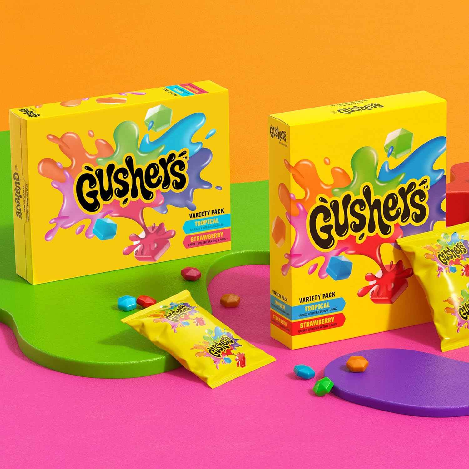 Gushers Liquid-Burst Gummy Pouches – Gluten Free Gelatin Free Snack Pack for Playdates Picnics and After School Team Snacks