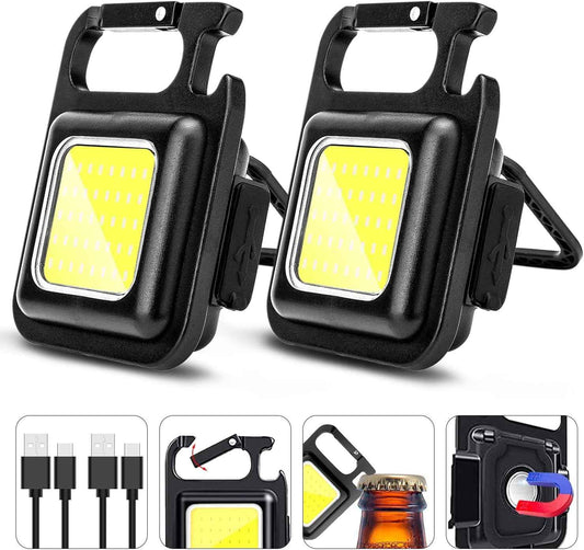 MAKDAK COB Keychain Flashlight – Compact EDC Light for Camping, Hiking, and Night Walks