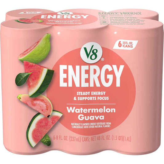 V8 +Energy Lightweight Energy Drink – On the Go Fuel for Runners, Cyclists and Yoga Studio Sessions, Non Carbonated and Gluten Free