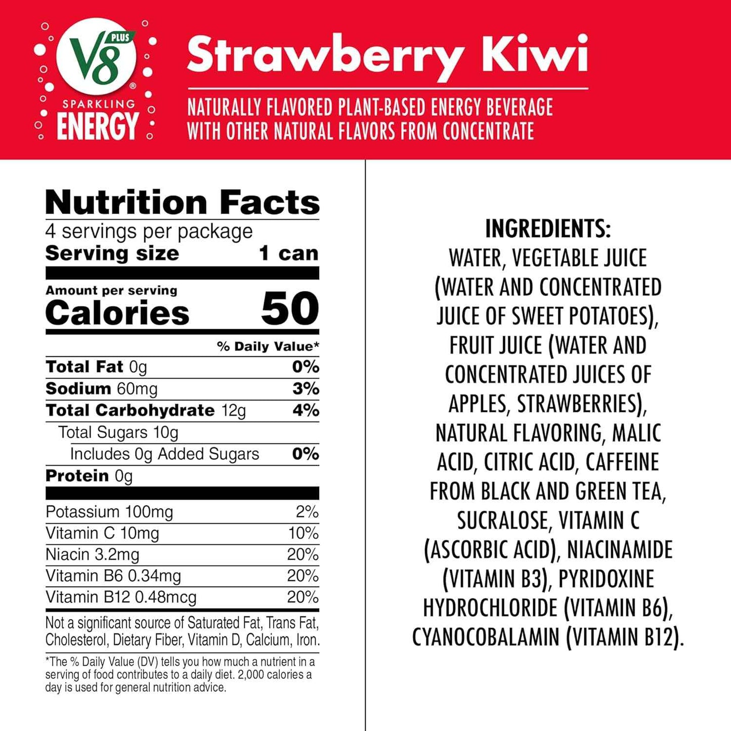V8 +Energy Sparkling Juice Drink – 3pm Slump Replacement for Busy Workdays