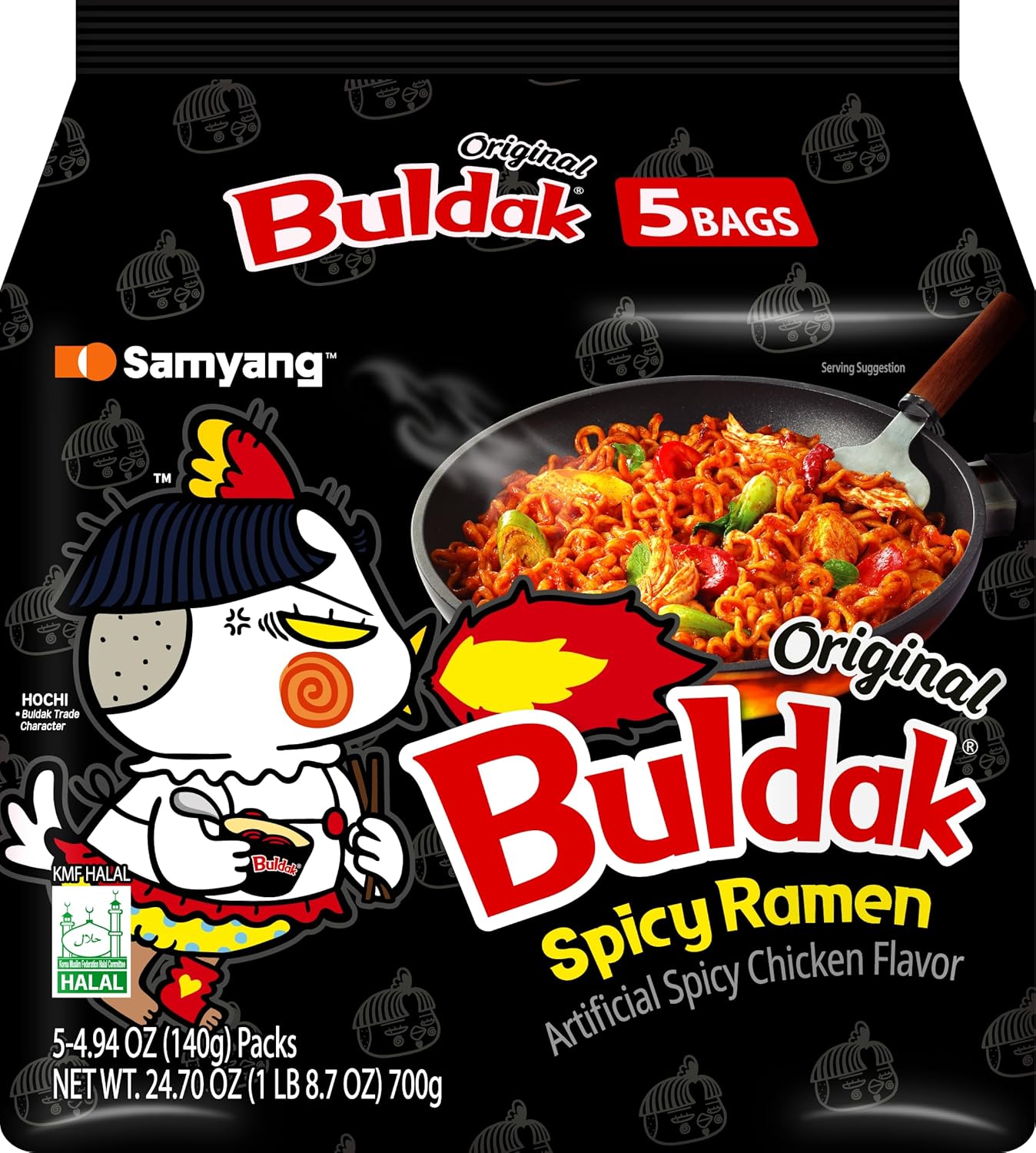 Samyang_Buldak_Korean_Hot_Spicy_Chicken_Stir-Fried_Ramyun_Noodles_4.94_oz_(Pack_of_5)