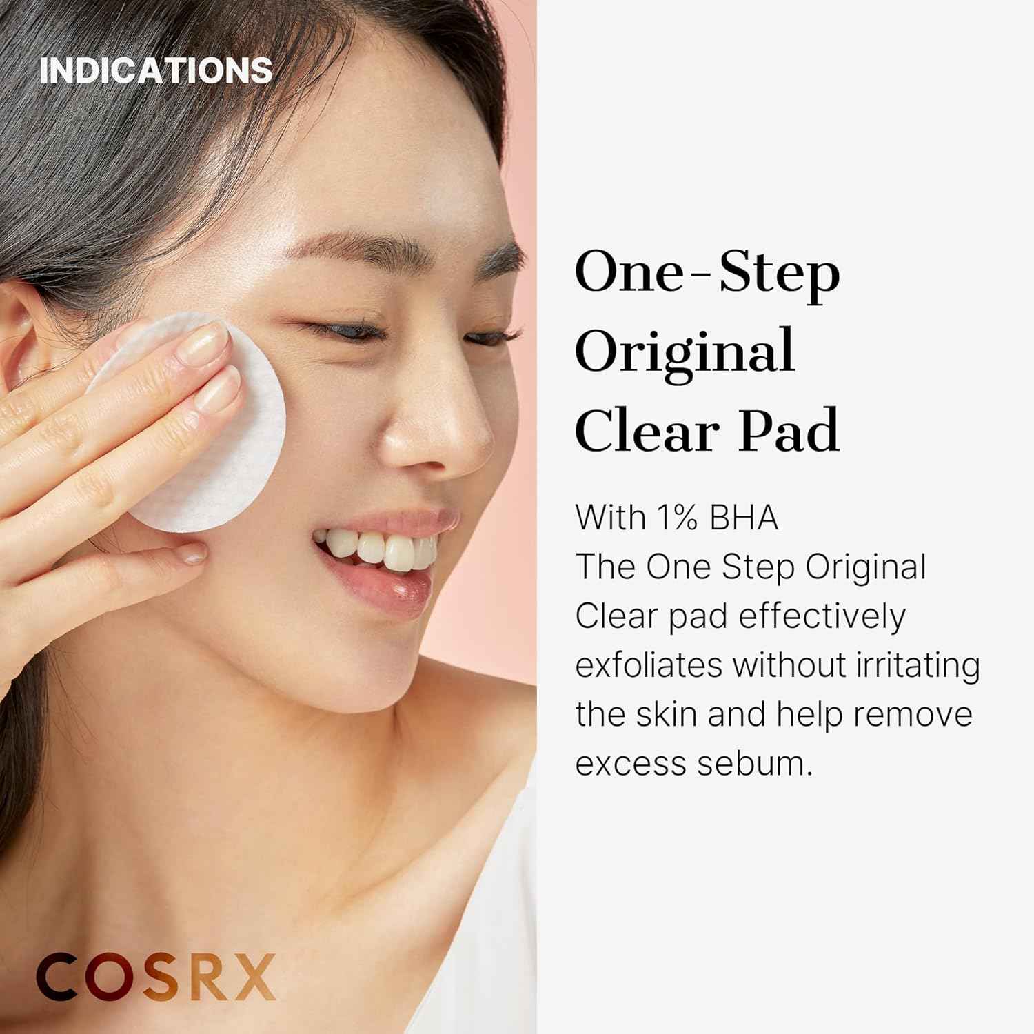 COSRX BHA Toner Pads, 70 Sheets, Exfoliating Pads for Dead Skin & Blackheads, Minimize Pores, Prevent Breakouts, Improve Skin Texture, Korean Skin Care