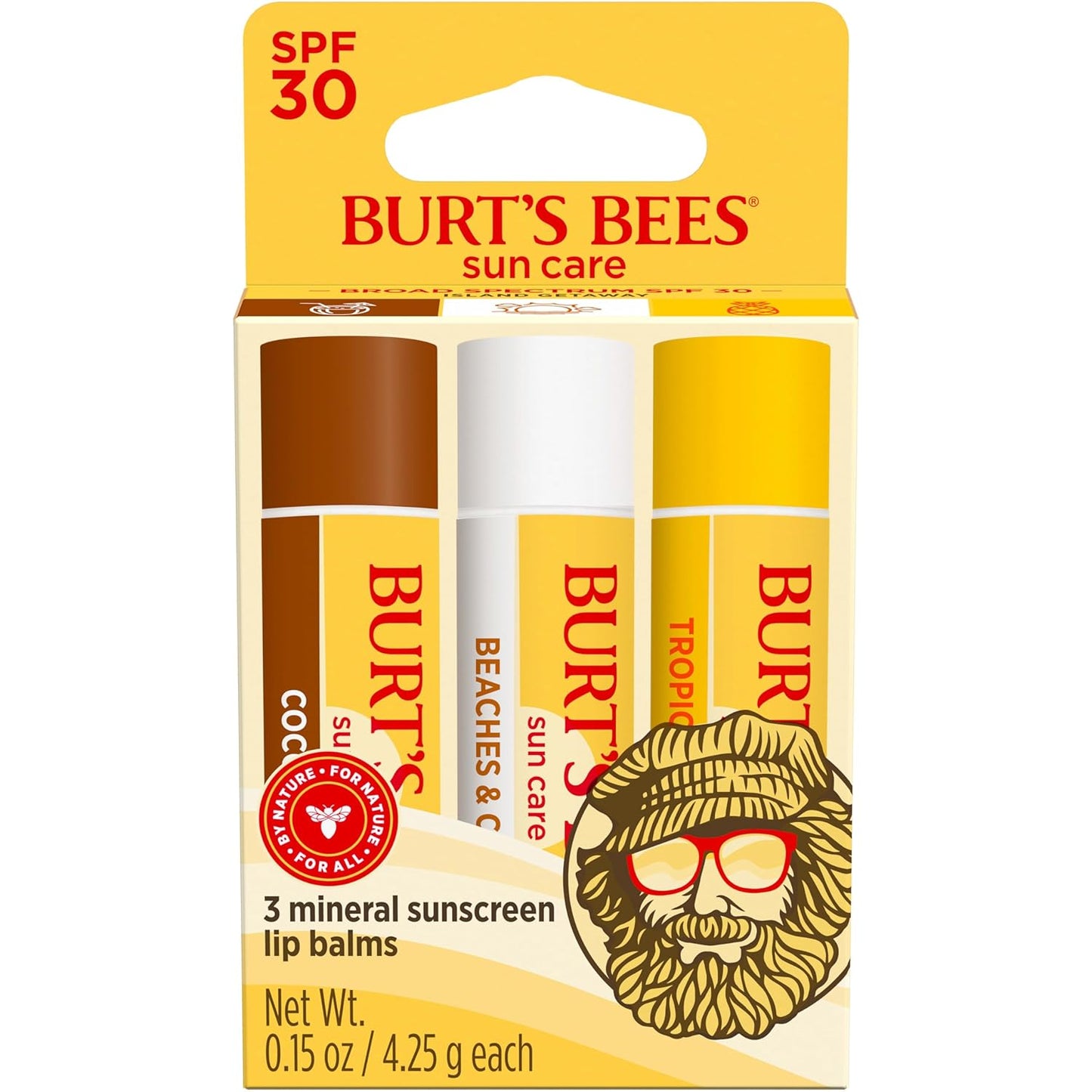 Burt’s_Bees_SPF_30_Lip_Balm,_Island_Getaway_-_Coco_Loco,_Beaches_&_Cream,_Tropic_Like_It's_Hot,_Water-Resistant_Sun_Care,_Natural_Origin_Lip_Treatment,_3_Tubes,_0.15_oz