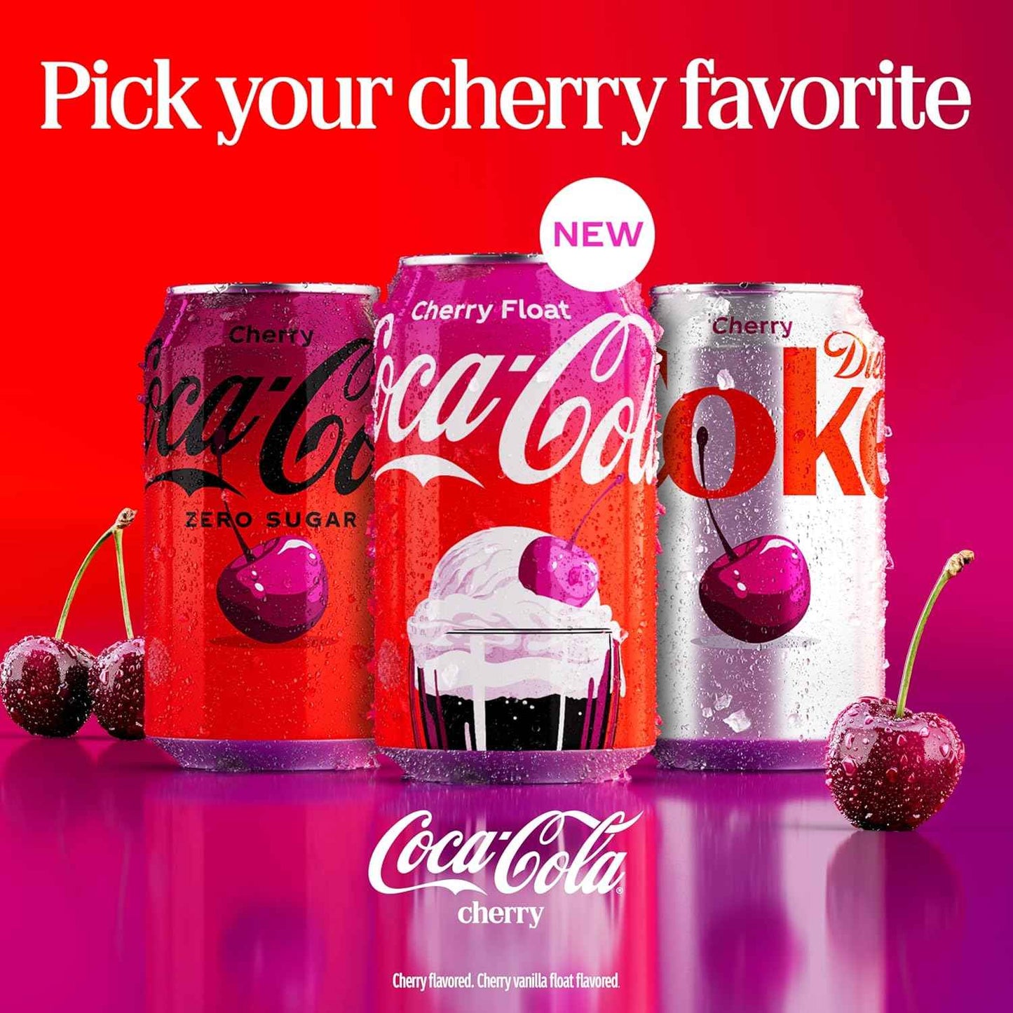 Coca-Cola Zero Sugar Cherry Diet Soda Soft Drink, 16.9 fl oz