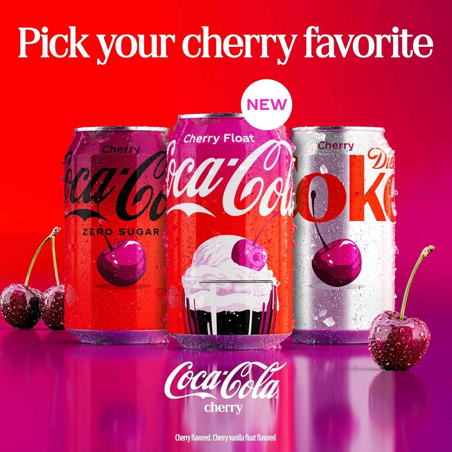 Coca-Cola Zero Sugar Cherry Diet Soda Soft Drink, 16.9 fl oz