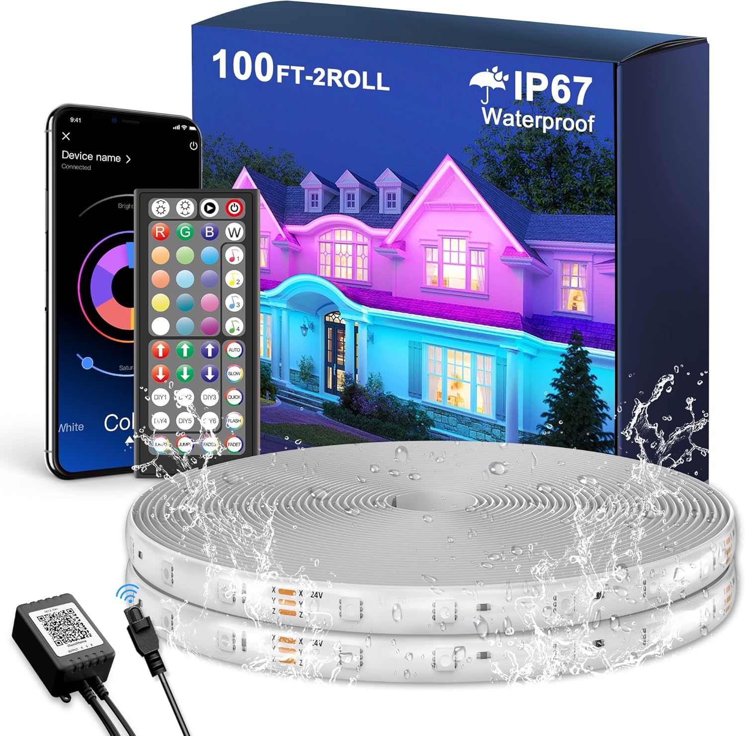 Fussion_Outdoor_LED_Strip_Lights_Waterproof_100FT_(2_Rolls_of_50ft)_IP67_LED_Light_Strips_with_Remote,_RGB_Color_Changing_Christmas_House_Rope_Lighting_for_Outside