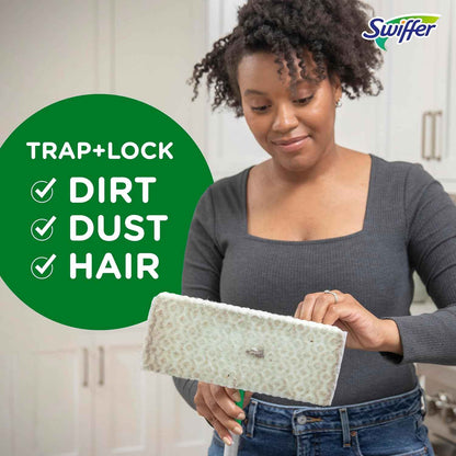 Swiffer Sweep + Mop, Dry Pads Refill, Floor Cleaner for Dirt, Dust, Hair, Cleaning Cloths for Mopping Home, Bathroom, Kitchen, Dust Mop, Floor Duster