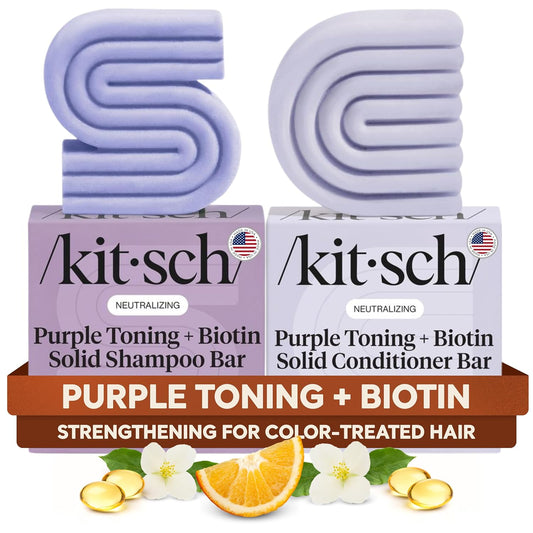 Kitsch_Toning_Purple_Shampoo_&_Conditioner_Bar_Set_For_Blondes_&_Color_Treated_Hair_-_With_Biotin_for_Strengthening_&_Neutralizing_Brassy_Tones_-_Vegan,_Silicone_&_Sulfate_Free_-_Made_in_USA