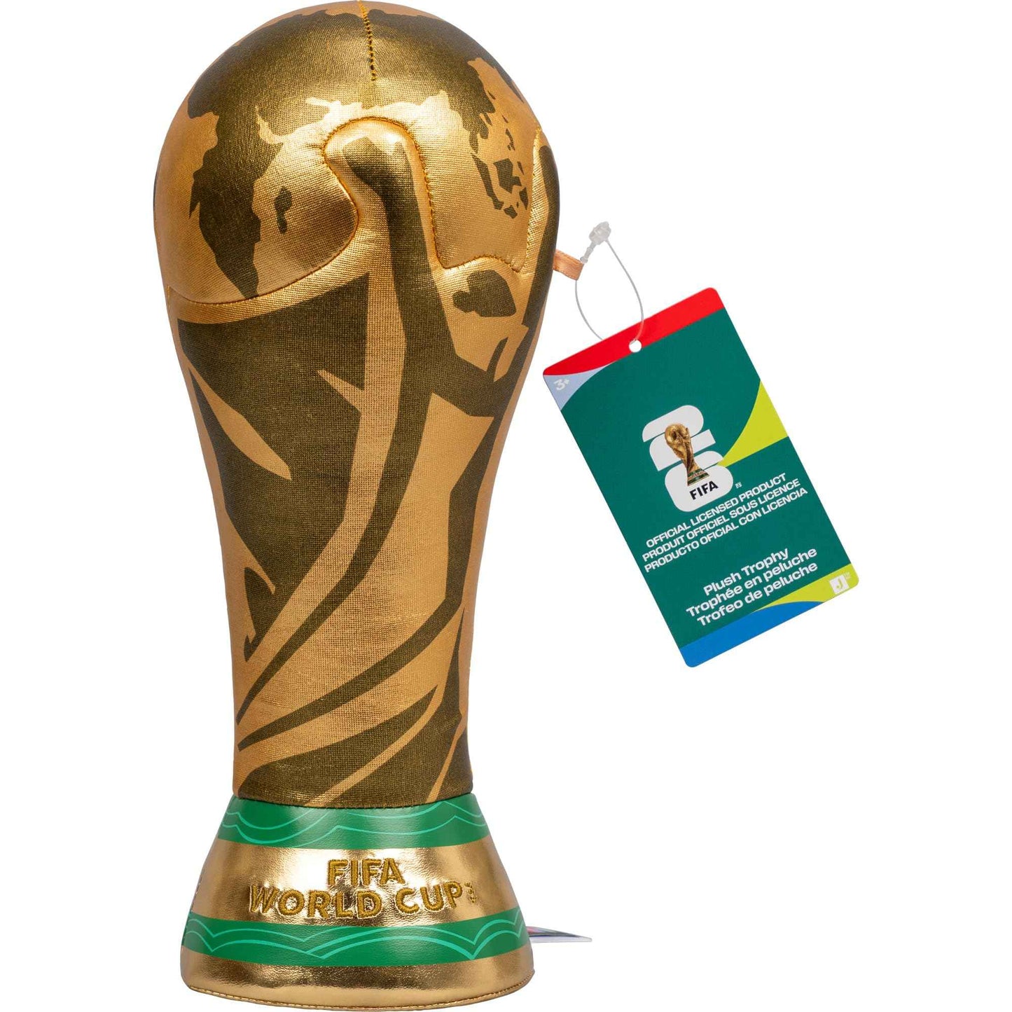 Jazwares FIFA World Cup 2026 10-Inch Plush Trophy - Official 2026 World Cup Collectible - Ages 3+